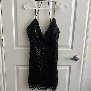 Black Sequin Dress
